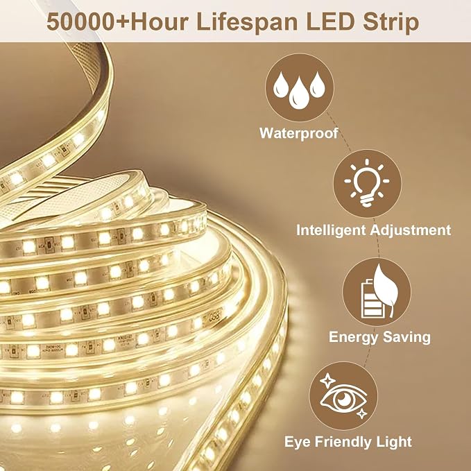 BEAUTYPEAK 48x28 LED Oval Bathroom Mirror