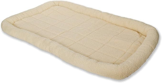 Pet Lodge® Fleece Pet Bed | Crate Pad | Cream Dog Bed | Machine Washable | Easily Storable | Giant