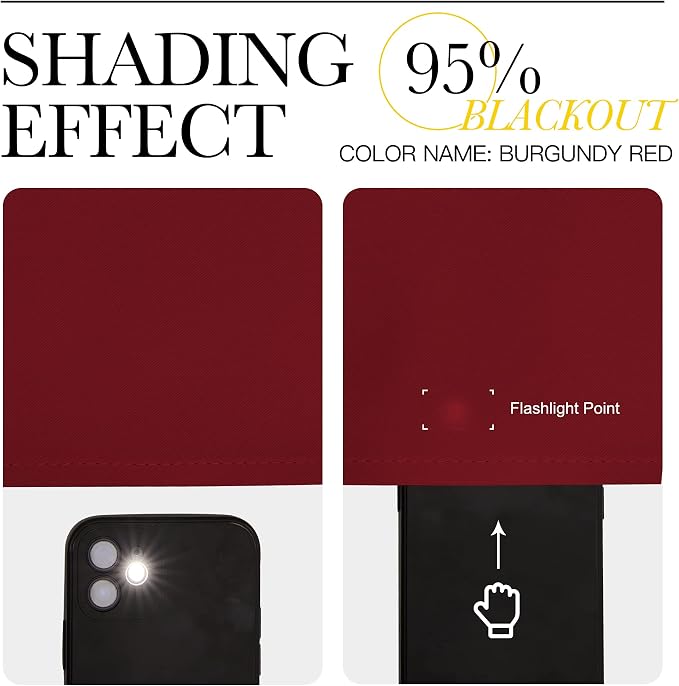 NICETOWN Burgundy Curtains Blackout Drape Panels