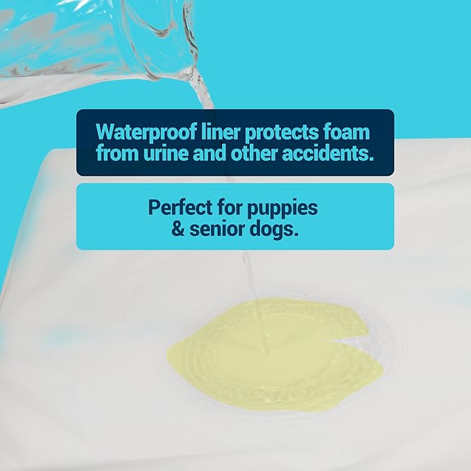 Petmate La-Z-Boy Bentley Orthopedic Foam X-Large Dog Bed Sephia Brown (44 x 34 x 3 inches) for Dogs up to 80lbs with Supportive Foam Durable Removable Washable Cover