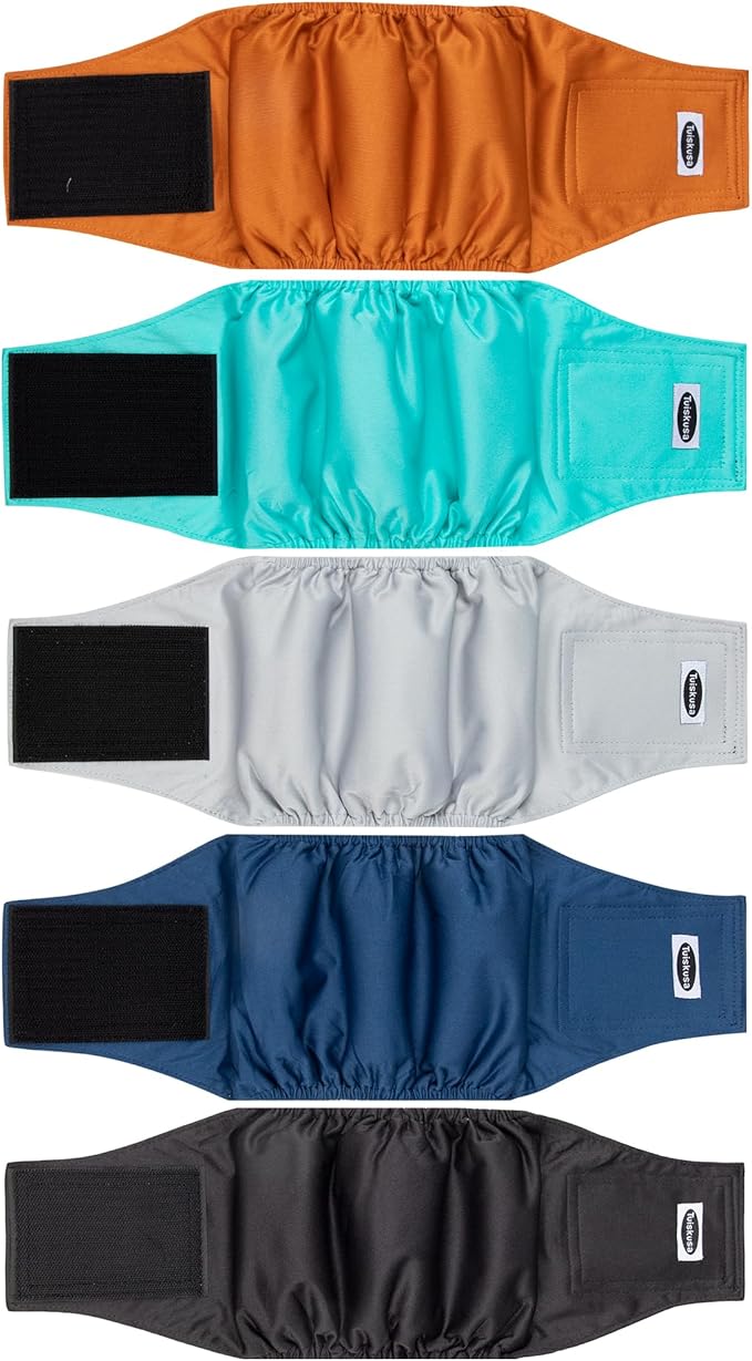 Male Dog Diapers, High Absorbing Dog Belly Bands for Male Dogs, Washable Reusable Dog Male Wraps(5 Pack)