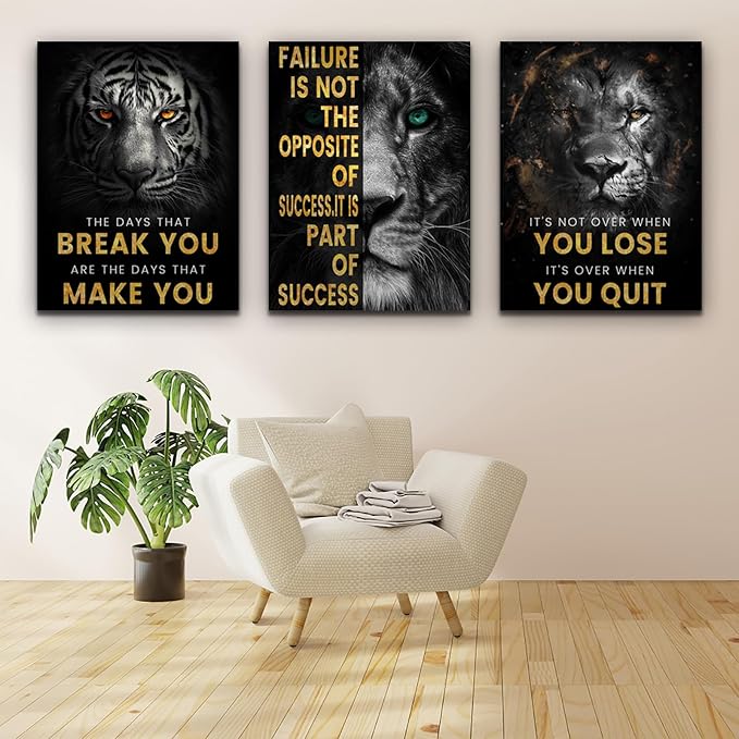 Motivational Office Wall Decor 3 Pieces Paintings Motivational