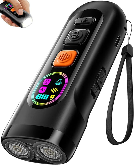 Dog Bark Deterrent Devices Anti Barking Device for Dogs Ultrasonic Bark Stopper Portable Dog Training Tool Indoor Outdoor Up to 50ft Correct Bad Behavior of Own or Neighbor's Dog (Black)