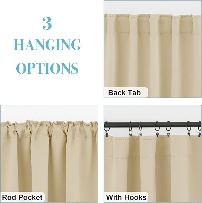 RYB HOME Small Window Curtains
