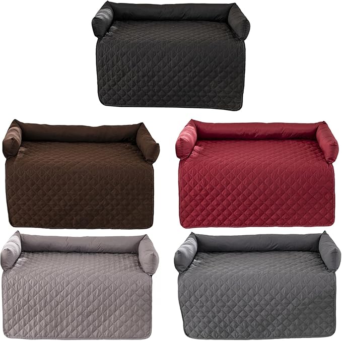 Dog Bed Cover & Couch Protector - Anti-Slip & Waterproof Pet Pad, Cozy Nest for Dogs, Ideal for Sofa, Bed & Car Seat Cushion - Furniture Protector Dark Gray S