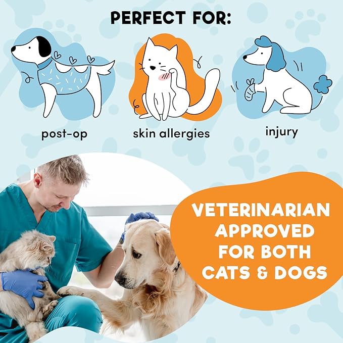 BENCMATE Inflatable Dog Cone Collar Alternative, Soft Dog Cone for Small Medium Large Dogs and Cats, Neck Recovery ECollar Donut Collar After Surgery (Medium, Grey)