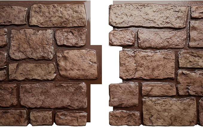 EverStone Cobblestone Faux Stone Panel, Texas Color