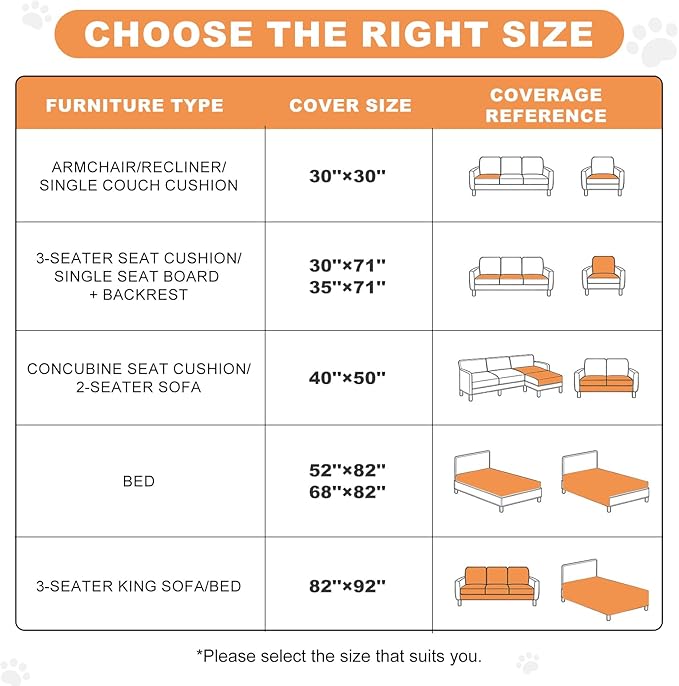 100% Waterproof Dog Couch Protector, Triple-Layer Waterproof Dog Bed Cover Pet Blanket Reversible 2-Tone Sofa Shield, Non-Slip Furniture Guard for Pets(68×82 Inch, Taupe+Apricot)