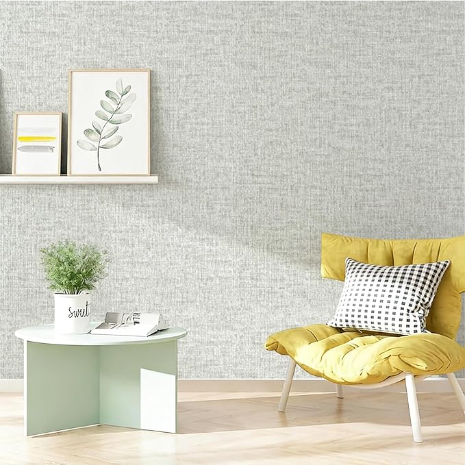Grasscloth Peel and Stick Wallpaper, Waterproof Self Adhesive Removable Vinyl