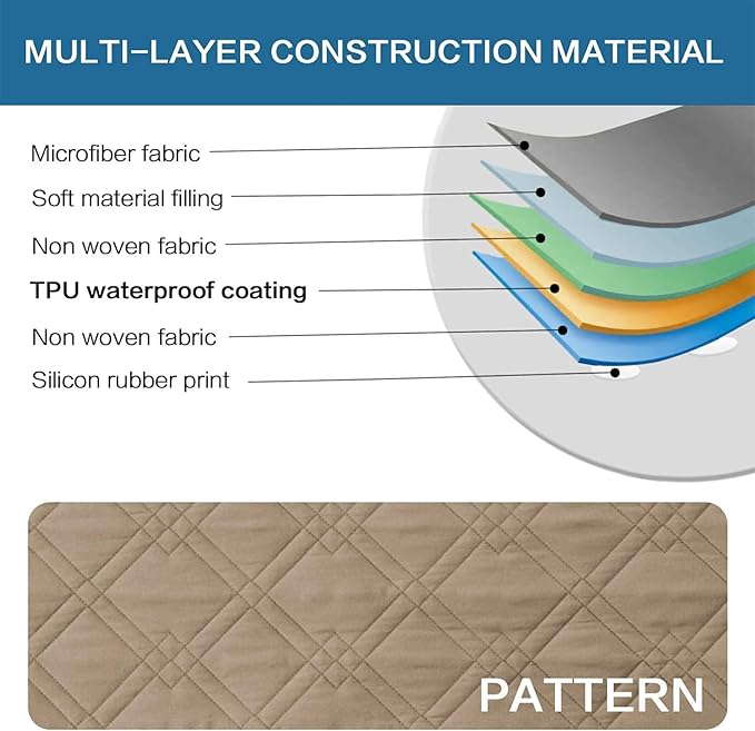 Waterproof Dog Bed Covers for Couch Protection, Water-Resistant Soft Dog Pet Blanket Anti-Slip Dog Blanket for Bed, for Furniture Bed Couch Sofa (Taupe,86x82inch)