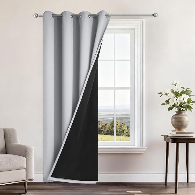 Yakamok 84 Inch Long 100% Blackout Curtains