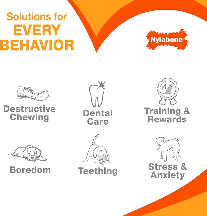 Nylabone Original Bone Power Chew Toy for Dogs, Durable & Tough Dog Toys for Aggressive Chewers, Bacon Flavor, Small - Up to 25 lbs - Up to 25 Ibs, 1 Count