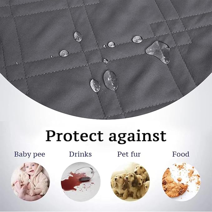 Waterproof Dog Bed Covers for Couch Protection, Water-Resistant Soft Dog Pet Blanket Anti-Slip Dog Blanket for Bed, for Furniture Bed Couch Sofa (Grey,52x82inch)