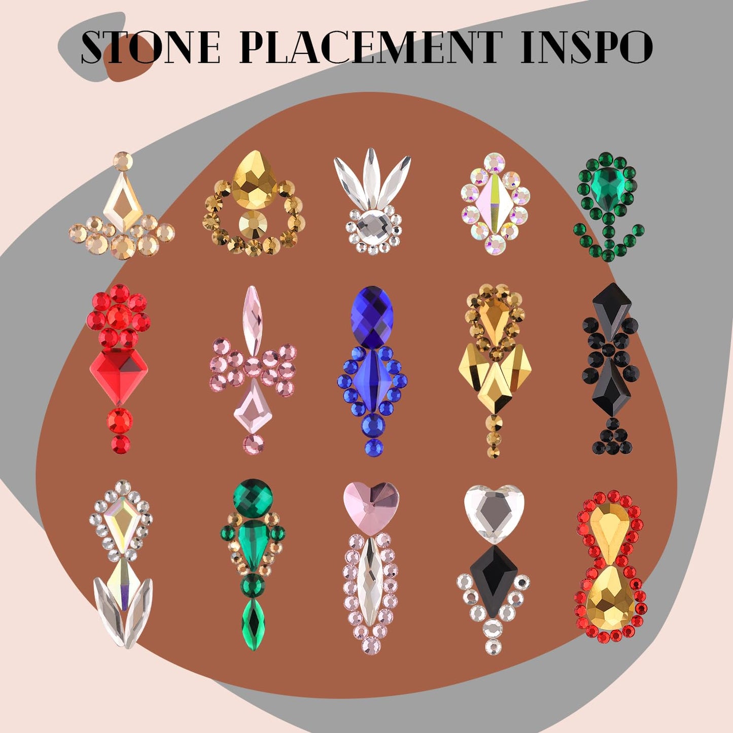 1680Pcs Pink Glass Nail Rhinestones 180Pcs Multi Shapes Flatback Nail Gems + 1500Pcs 1.5-4mm Round Crystal, Manicure Nail Charms Diamond Gemstones for Acrylic Nails Decoration