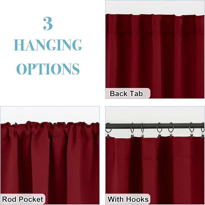 RYB HOME Bathroom Curtains Blackout