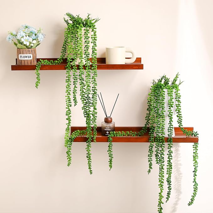 6pcs Artificial Succulents Hanging Plants, Fake Hanging Plant String of Pearls