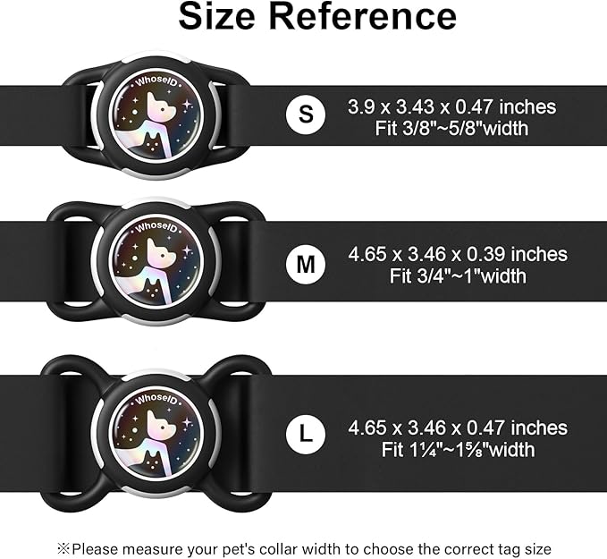 Waterproof Airtag Dog Collar Holder, Silicone & ABS Airtag Holder for Dog & Cat Collars, Ultra-Durable, Lightweight and Protective Airtag Case (Blue-1, Regular)