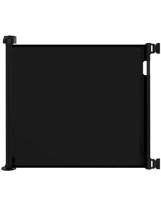 Retractable Baby Gate for Doorways and Stairs, Mesh Safety Gate for Pet, Indoor & Outdoor Use, One-Hand Operation, Easy Installation, 33.6" Tall, Expands to 55" Wide（Black,33.6"x55"