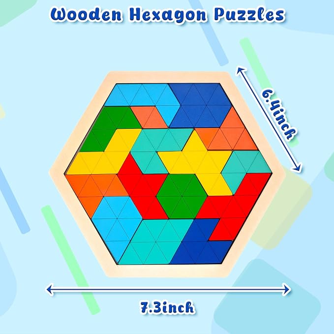 3 Otters Wooden Puzzle, with Guide Book | Educational Brain Teaser Game, Montessori Learning, Fine Motor Skills, Hand-eye Coordination