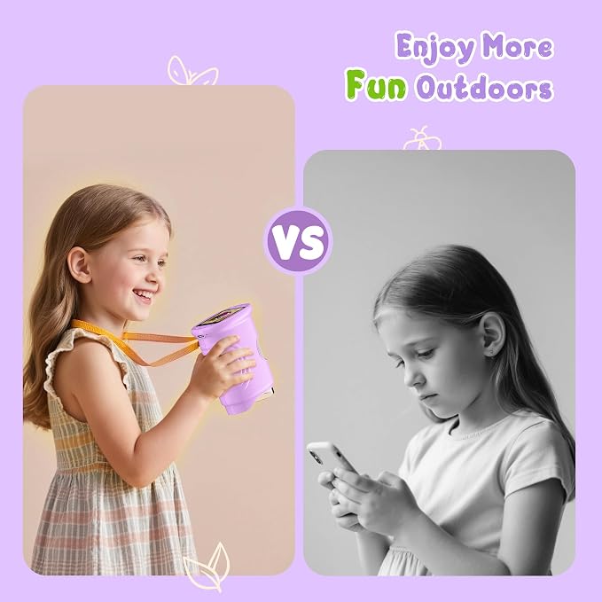 1000X Handheld Digital Microscope for Kids: Pocket Microscope with 2.0" IPS Screen - STEM Toys Birthday Gifts for Girls Boys - Portable Edu Science Kits Toddler Age 3-6 6-12 Purple