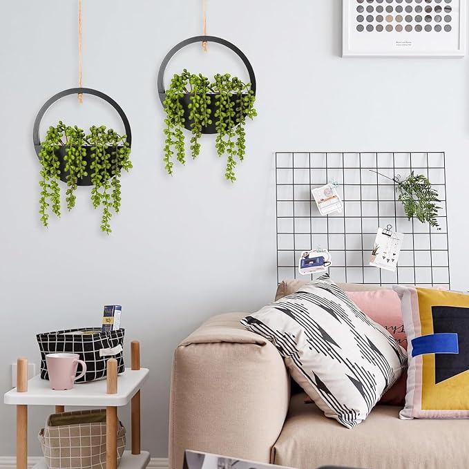 Artificial Hanging Plants Hanging Planter Fake Succulents Artificial String of