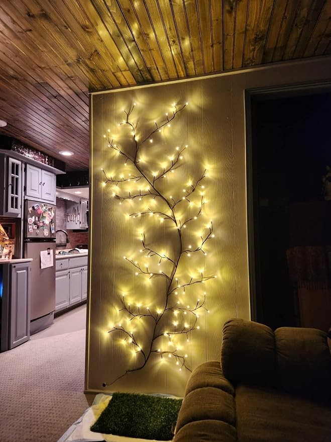 Enchanted Willow Vine Lights for Wall: 7.5FT led Twinkling Tree Branch Light