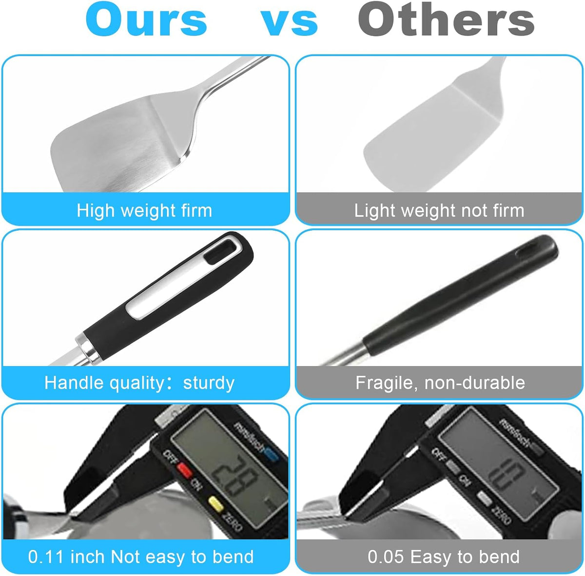 11‑Piece Stainless Steel Kitchen Utensil Set – Premium Thickened Cooking Tools