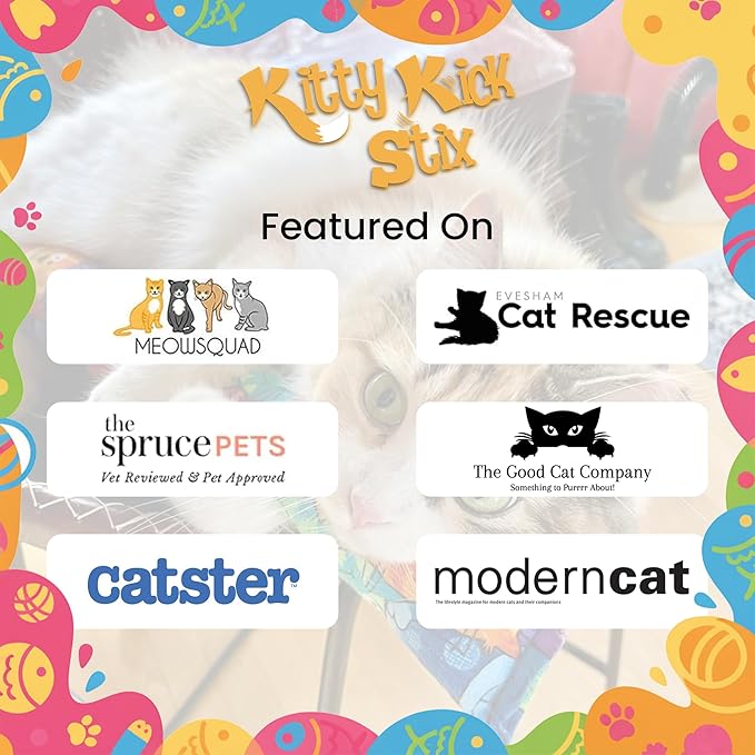 Catnip Kicker Toys – 15" Set of 2, Durable Cat & Kitten Kick Sticks, 100% Potent Catnip. Made in USA. Encourages Exercise & Play for Cats of All Breeds. Interactive Toy Relieves Boredom (Festive Fall)