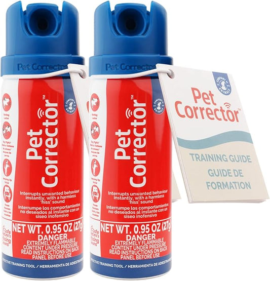 Pet Corrector Dog Trainer Twin Pack - Stops Barking, Jumping Up, Place Avoidance, Food Stealing, Dog Fights & Attacks. Help stop unwanted dog behaviour. Easy to use, safe, humane, and effective (30ml)