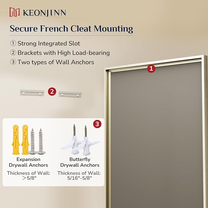 Keonjinn 48" x 30" Brushed Nickel Bathroom Mirrors