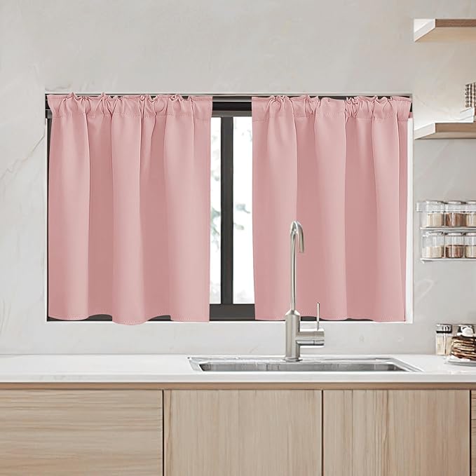 RYB HOME Kitchen Window Curtains Over Sink