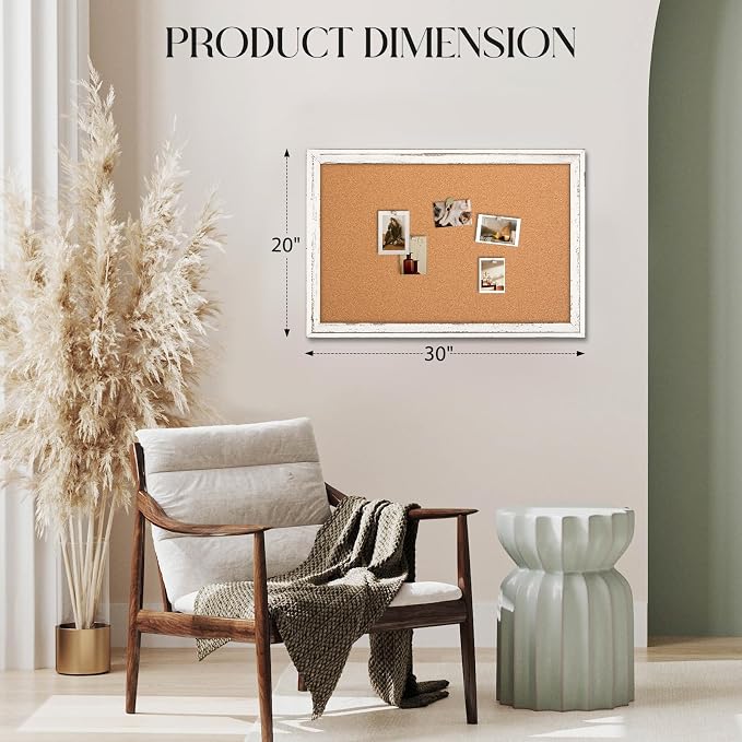 Cork Board Bulletin Board, Hanging Vision Board, Pin Board