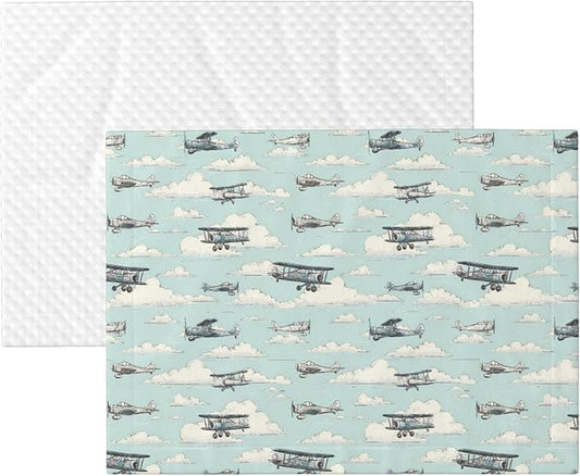 Waterproof Dog Blanket Soft Pet Blanket for Puppy Cat, Fleece Cat Throw Blankets for Furniture Bed Couch Sofa Reversible - Airplanes in The Sky 1