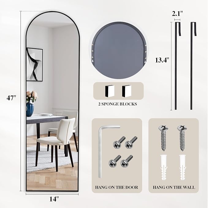 DUMOS Full Length Mirror 47x14 Inches