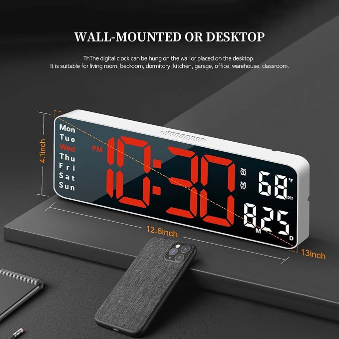 Digital Clock, Digital Wall Clock