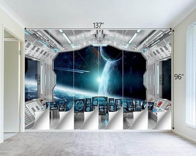 Galaxy Spaceship Bathroom wallpeper Living Room Bedroom Ceiling wall Mural