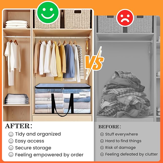 Extra Large Heavy Duty Moving Bags, Storage Bags with Strong Zippers & Handles, Packing Bags for Moving Essentials, Ideal Storage Tote for Home, Dorm & Storage Solutions, 93L-10 Packs, Clear