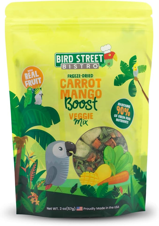 Bird Street Bistro Parrot Food - Parakeet & Cockatiel Food - Cooks in 3-15 min with Natural & Organic Grains, Legumes, Non-GMO Fruits, Vegetables & Health Spices