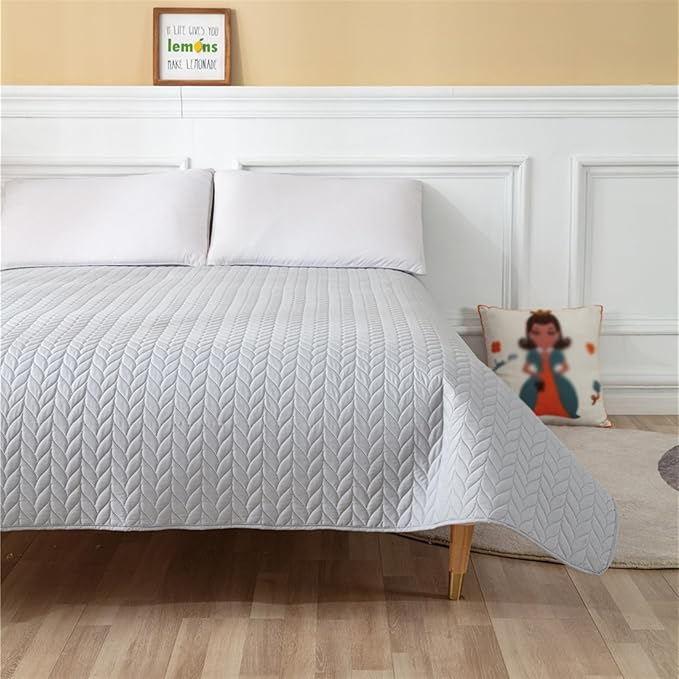 GIBZ Waterproof Dog Bed Cover Anti Slip Pet Furniture Protector Washable Blanket Large Soft Quilted Mat, Coffee, 130x210cm