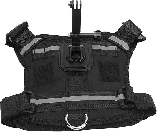 Acouto Dog Harness Dog Harness Mount Camera Nylon Chest and Back Fixation Pet Camera Mount Vest Large Medium and Small Dogs Vest Harnesses