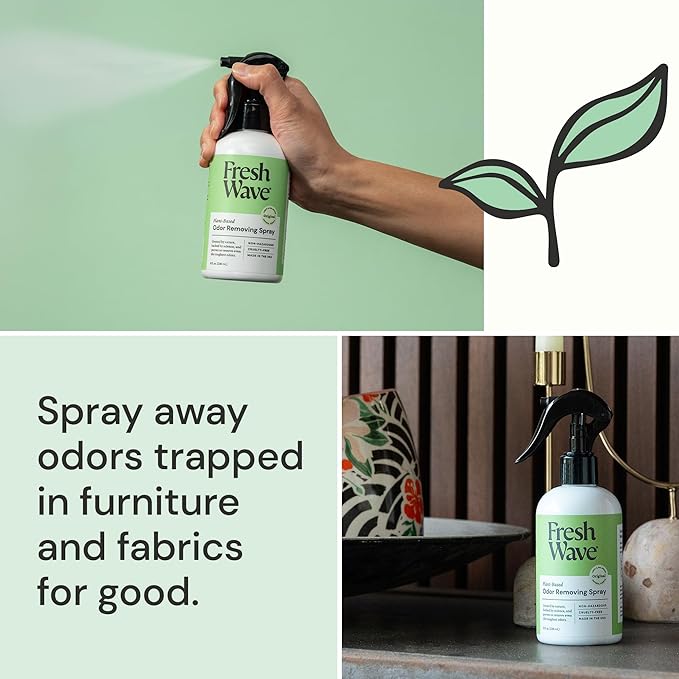 Fresh Wave Original Scent Odor Removing Spray, 8 fl. oz. | Pack of 2 | Odor Absorber for Home, Furniture, Fabrics & Trash | Safer Odor Relief