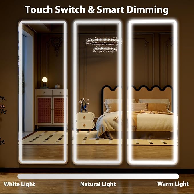 Full Length Mirror with LED Lights, LED Mirrors Full Length Floor Mirror Full