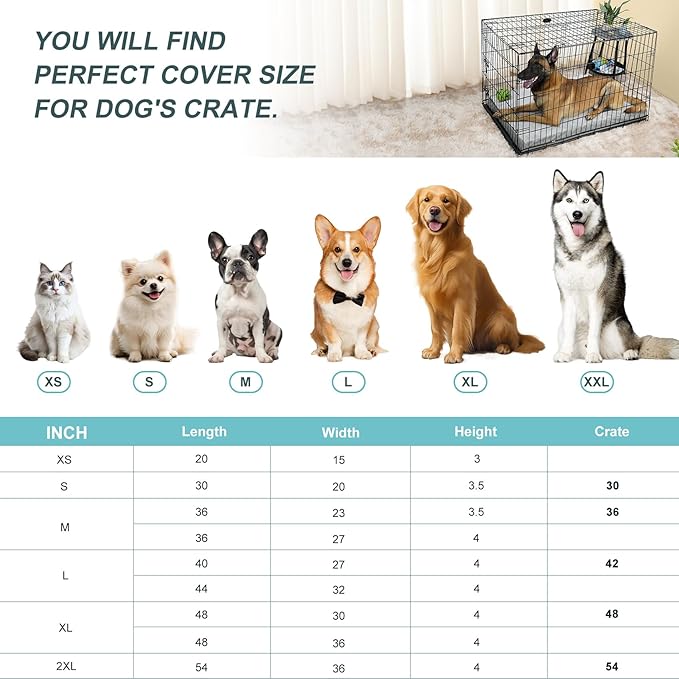 Explore Land Waterproof Dog Bed Cover Machine Washable Fluffy Dog Bed Replacement Cover, 36Lx27Wx4H inch, Gray