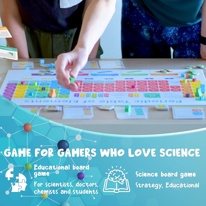 Periodic: A Game of the Elements | Periodic Table Board & Card Game About Atoms, Elements & Compounds | A Strategy Board Game for Gamers & Educational Science Game for Kids or Family Game Night