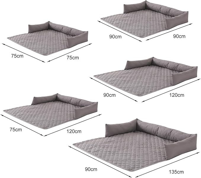 Dog Bed Cover & Couch Protector - Anti-Slip & Waterproof Pet Pad, Cozy Nest for Dogs, Ideal for Sofa, Bed & Car Seat Cushion - Furniture Protector Red L