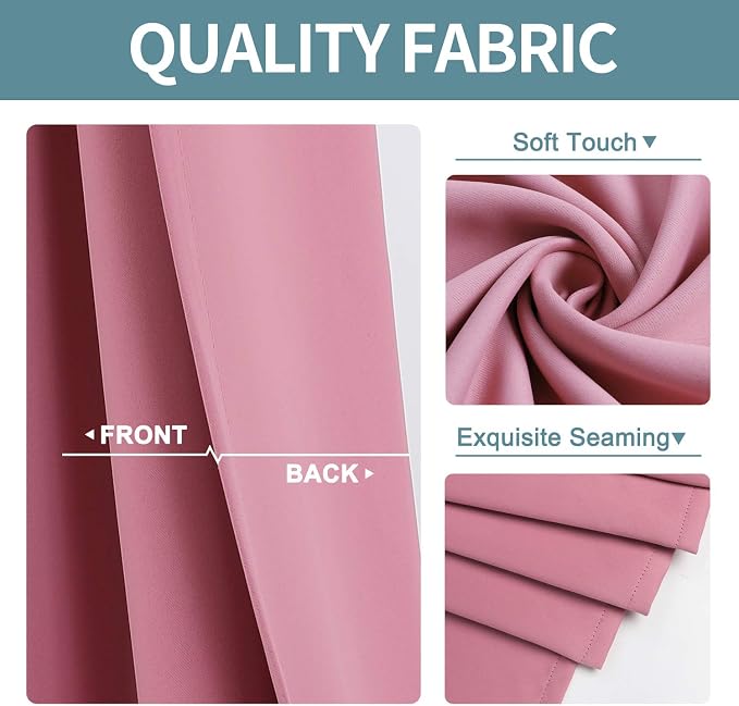 ChrisDowa Blackout Curtains 48 inches Long