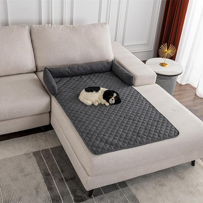 Dog Bed Cover & Couch Protector - Anti-Slip & Waterproof Pet Pad, Cozy Nest for Dogs, Ideal for Sofa, Bed & Car Seat Cushion - Furniture Protector Red L