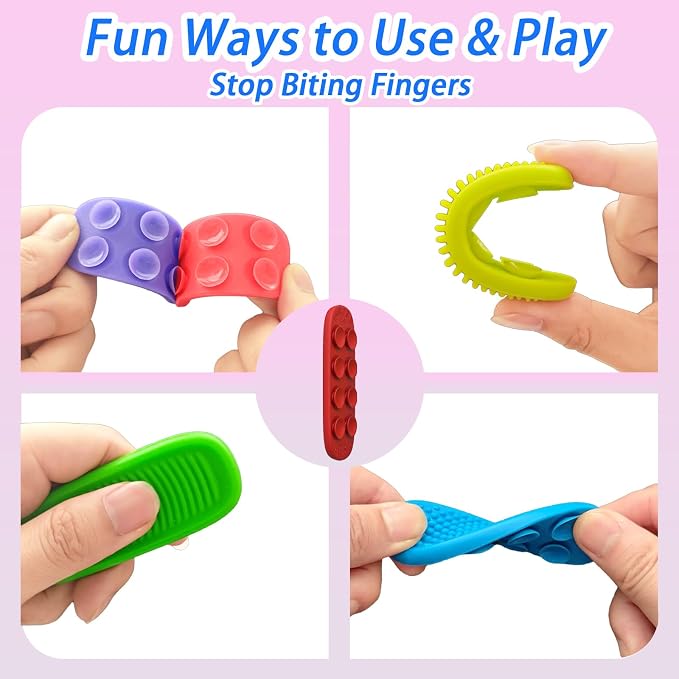 24 Pack Fidget Toys Bulk for Kids: Textured Worry Stones, Quiet Sensory Fidgets Gift Bulk for Classroom Prizes, Toys for Autistic Kids 5-7, Goodie Bag Stuffers for Age 3-5 4-8 Girls Boys