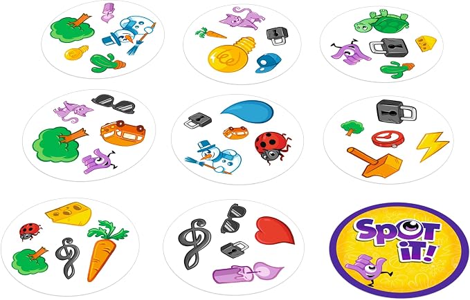 Asmodee Spot It! Giant Card Game | Oversized Matching with 4 Exclusive Mini-Games, Fast-Paced Family Game for Kids & Adults, Ages 6+, 2-12 Players, 15 Mins
