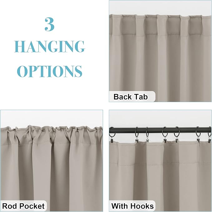 RYB HOME Small Window Curtains